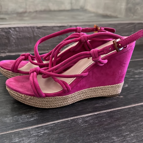 Prada Pink Suede Wedges - Picture 2 of 5
